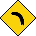 Curve to left