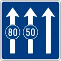 Minimum speed limit for different lane