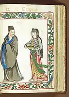 Northern Vietnamese nobleman and wife from Hải Môn harbor (Đàng Ngoài) in 1595.