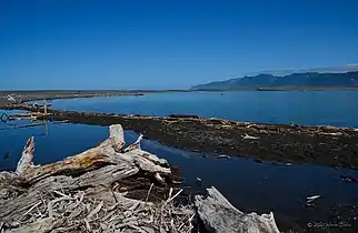 View across Lake Onoke to Remutaka range