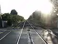 View from level crossing towards Eastbourne from Pevensey and Westham station