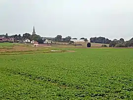 A general view of Grévillers and the British Cemetery