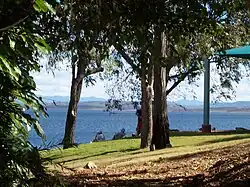 A view of the lake from the recreation area