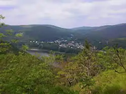 View of Shickshinny from the Mocanaqua Loop Trail