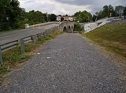 A view of Van Metre Ford Bridge from the path that leads down to Opequon Creek.