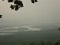 View of the Ganges River from the ropeway