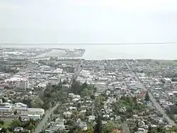 Photograph of Nelson, looking towards Tasman Bay