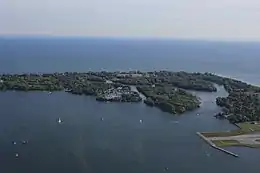 The Toronto Islands seen from the CN Tower