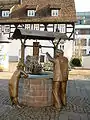 fountain near the old town-hall