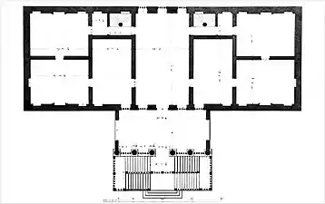 Floor plan (drawing by Ottavio Bertotti Scamozzi, 1778)