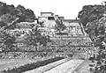 View from the river towards the terraced gardens