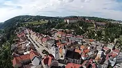 Vimperk Castle above the town centre