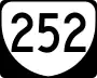 State Route 252 marker