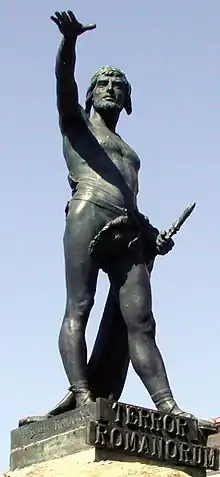 Detail of the statue