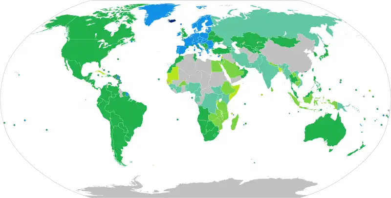 Visa requirements for Icelandic citizens