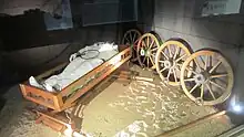 Vix grave, wagon burial reconstruction, Hallstatt culture, 500 BC