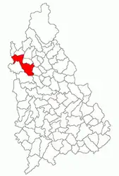 Location in Dâmbovița County