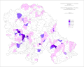 Share of Protestants in Vojvodina by settlements 1991.