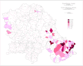 Share of Romanians in Vojvodina by settlements 2002.