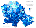 Share of Serbs in Vojvodina by settlements 2002.