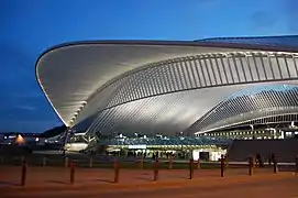 Liège-Guillemins railway station in Liège by Santiago Calatrava, 2009