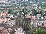 The church seen from the castle ruin Château de l’Engelbourg (aka L'Œil de la sorcière)