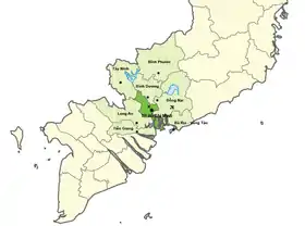 Map of Ho Chi Minh City metropolitan area consists of 7 provinces and Ho Chi Minh City