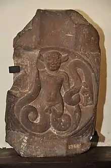 An anguiped, also seen in Hellenistic and Roman art, c. 1st century BCE.