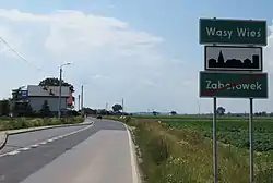 Entering Wąsy-Wieś