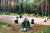 A stone circle in Węsiory, northern Poland