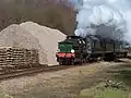 A view of the supplies used to construct the East Grinstead extension delivered here due to the ease of road access