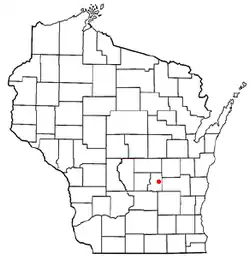 Location of Brooklyn, Wisconsin