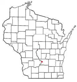 Location of Caledonia, Wisconsin