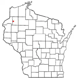 Location of Evergreen, Washburn County, Wisconsin