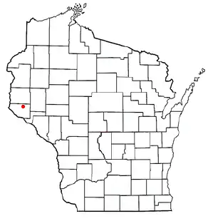 Location of Gilman, Pierce County, Wisconsin