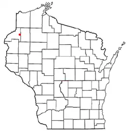 Location of Rusk, Wisconsin