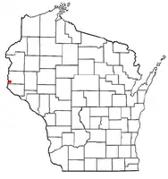 Location of Troy, St. Croix County, Wisconsin