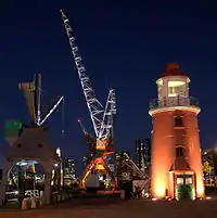 Harbor Museum at night