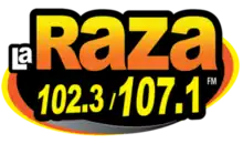 La Raza 102.3 / 107.1 FM logo