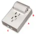 GTN-4 telephone socket (A) with additional RJ11 socket (B)