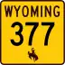 Wyoming Highway 377 marker