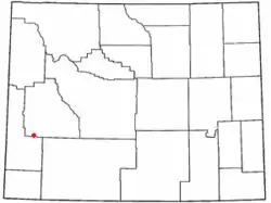 Location of Calpet, Wyoming