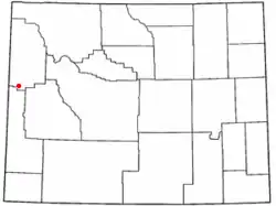 Location of Hoback, Wyoming