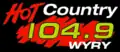 WYRY's logo under previous "Hot Country 104.9" branding