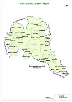 Wadagera Taluka Map