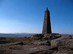 Wainman's Pinnacle, a stone obelisk near Cowling, often referred to as Cowling Pinnacle