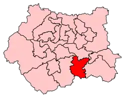 A large constituency in the south of the county.