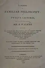 Title page to A System of Familiar Philosophy (1799)