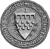 Black and white illustration of a mediaeval seal