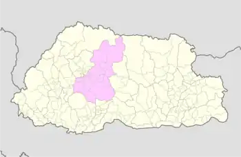 Location of Bjendag Gewog